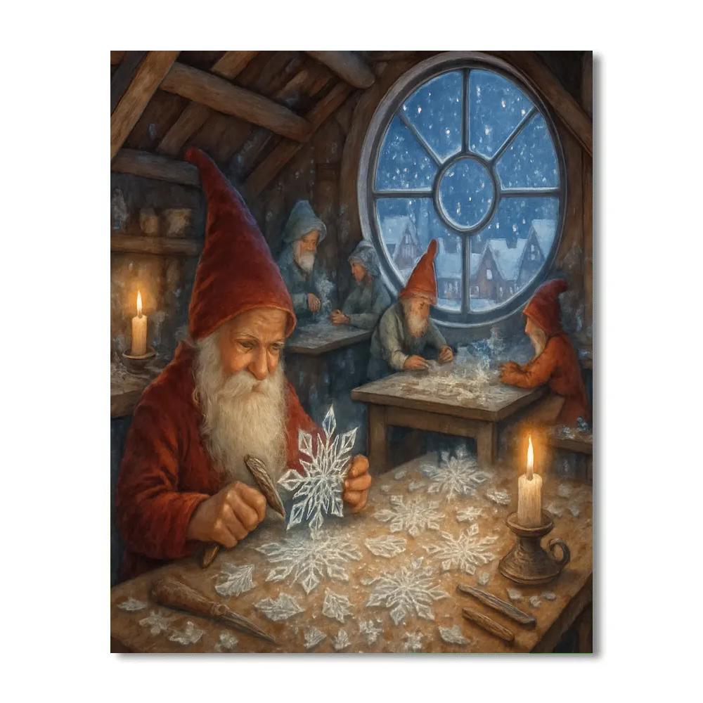 Snowflake Makers Attic Workshop paint by numbers