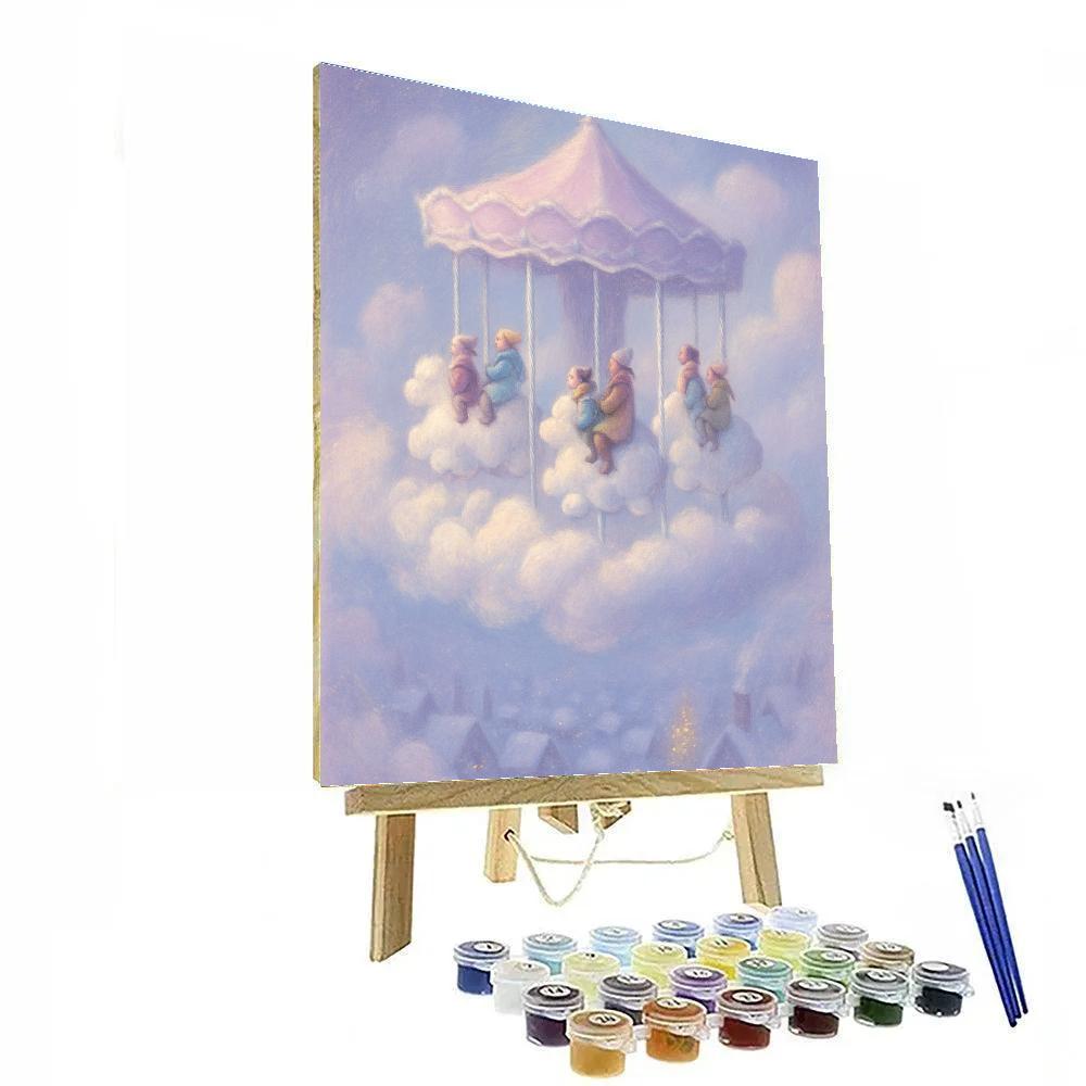 Christmas Carousel Of Clouds paint by number