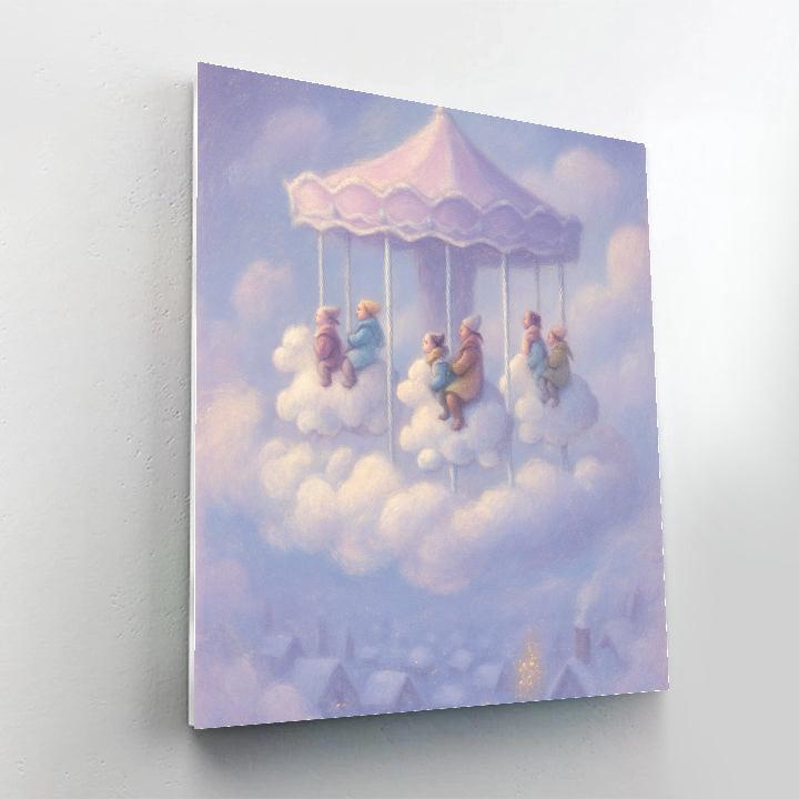 Christmas Carousel Of Clouds paint by number