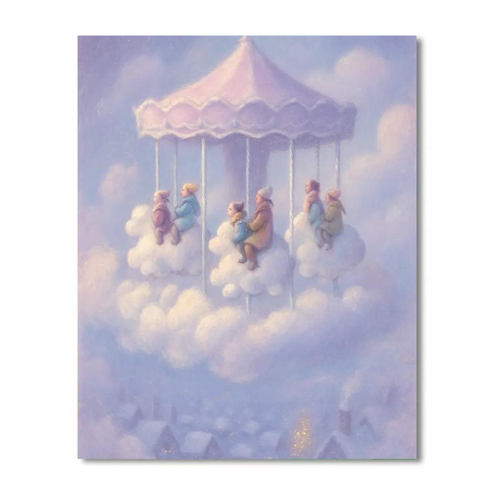 Christmas Carousel Of Clouds paint by number