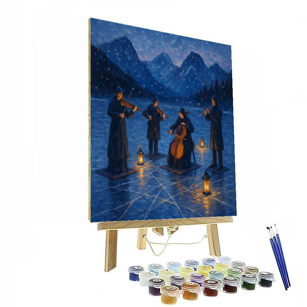 Frozen Christmas Orchestra On The Lake Numbered painting kits