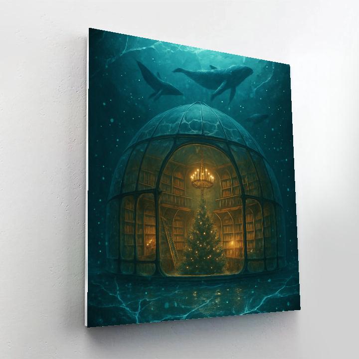 Christmas Polar Library Under The Ice paint by number