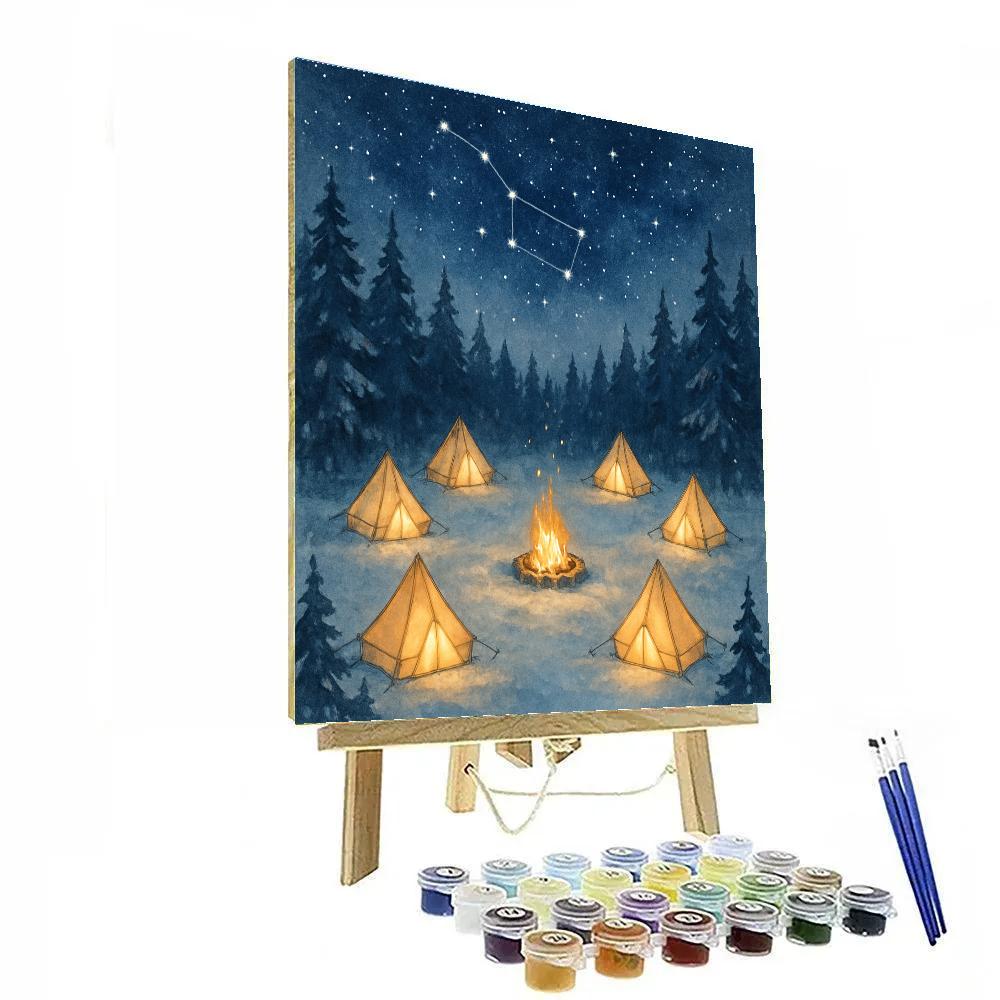 Christmas Constellation Campground Paint by numbers art