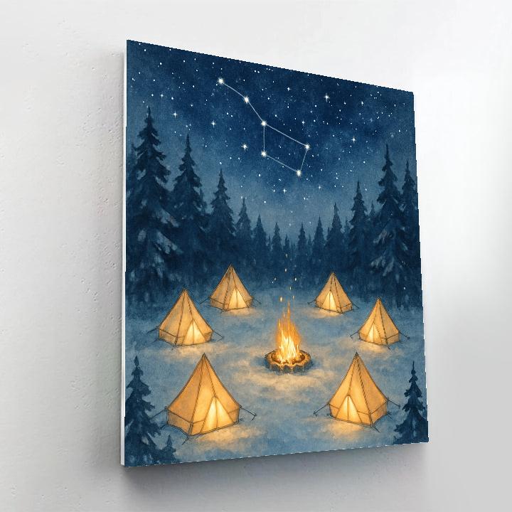 Christmas Constellation Campground Paint by numbers art
