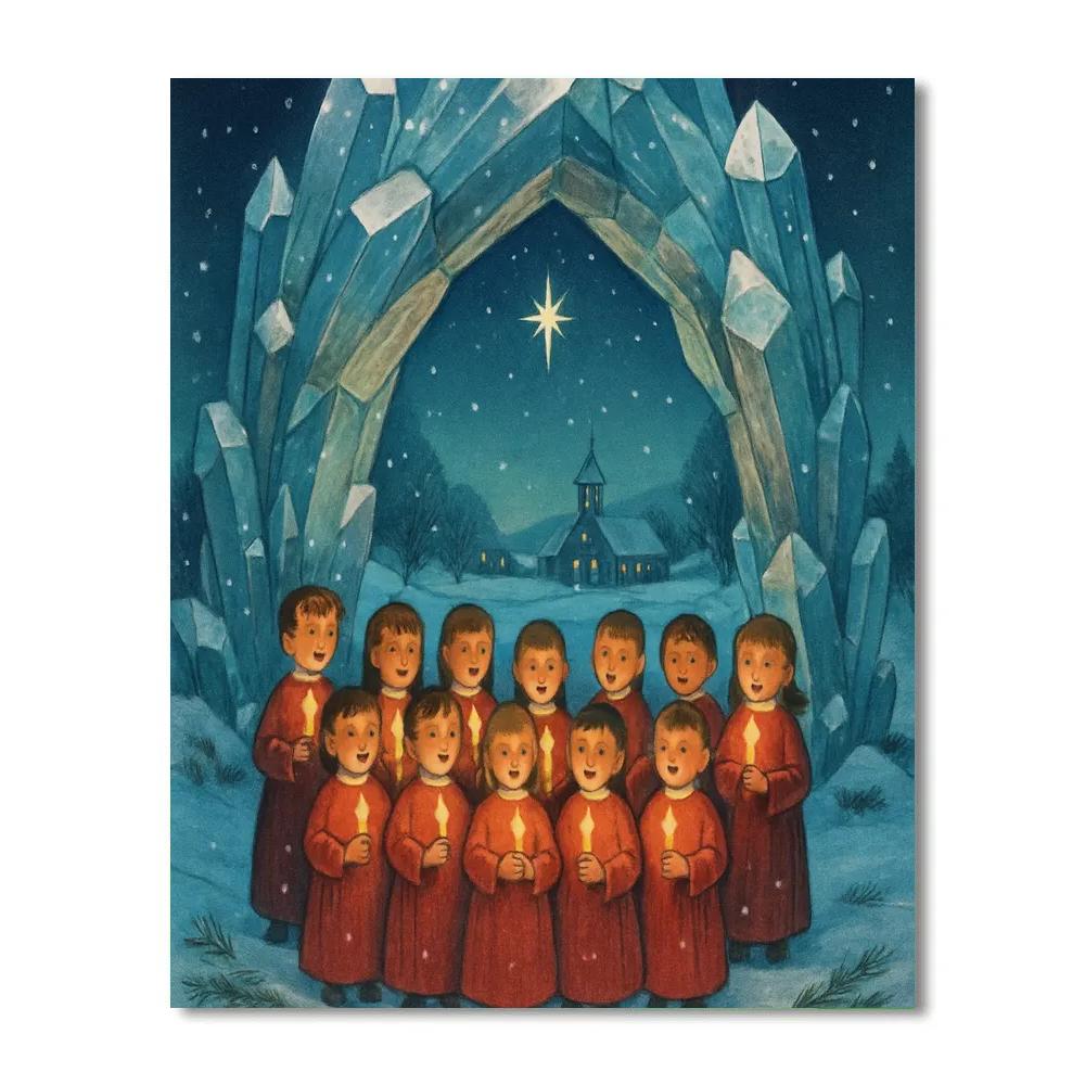 Christmas Choir Beneath The Crystal Archway Numbered painting kits