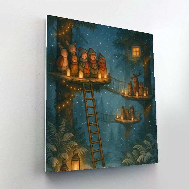 Christmas Choir Loft In The Forest Canopy DIY paint by numbers