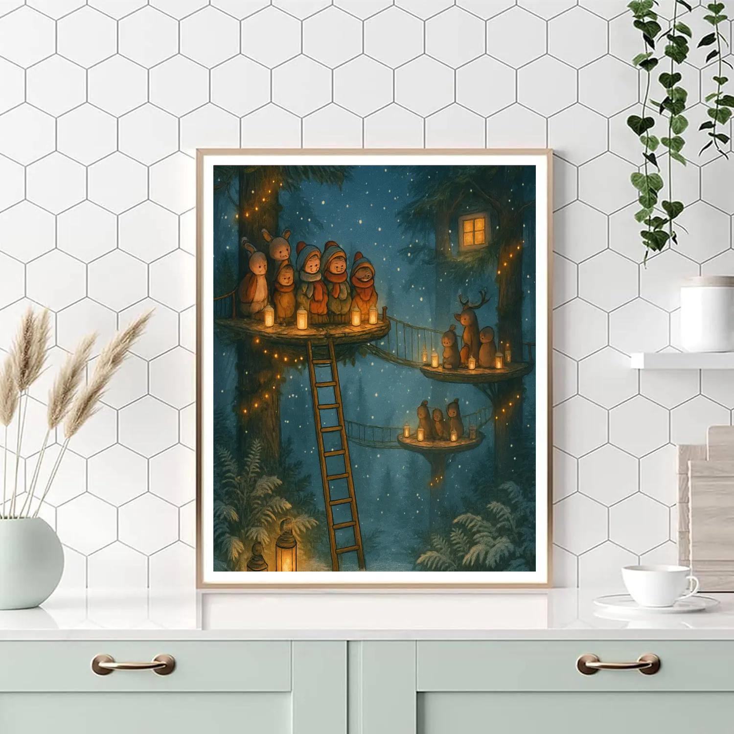 Christmas Choir Loft In The Forest Canopy DIY paint by numbers
