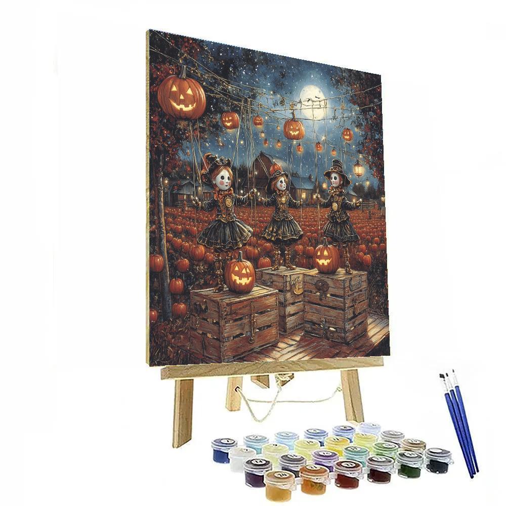 Clockwork Marionettes At The Orchard Halloween Paint by numbers kits