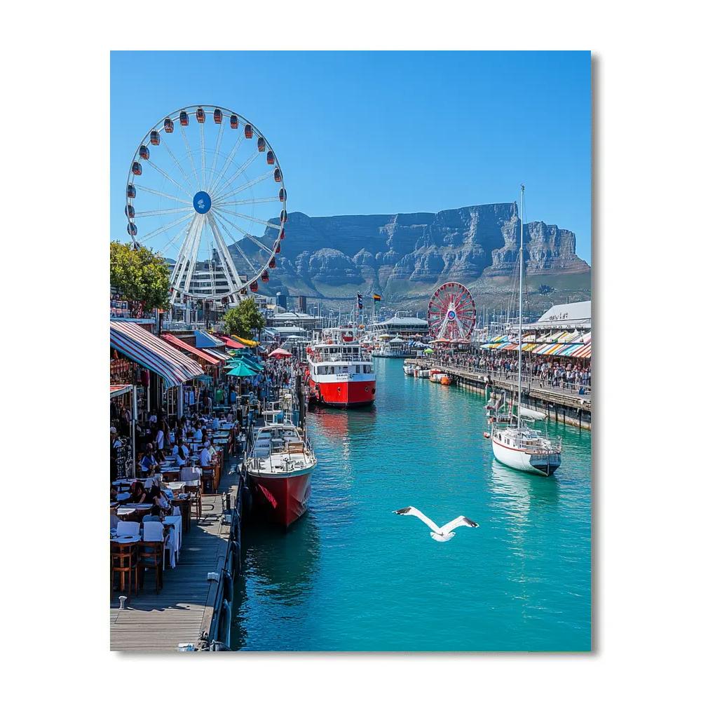 Harbor View From V And A Waterfront Cape Town South Africa Painting by numbers kit