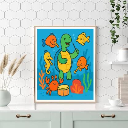Coral Reef Orchestra Under The Sea Paint by numbers art