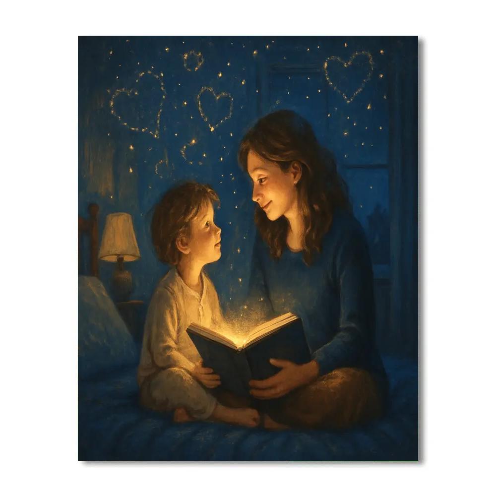 Starglow Bedtime Story With Mom Paint by numbers art