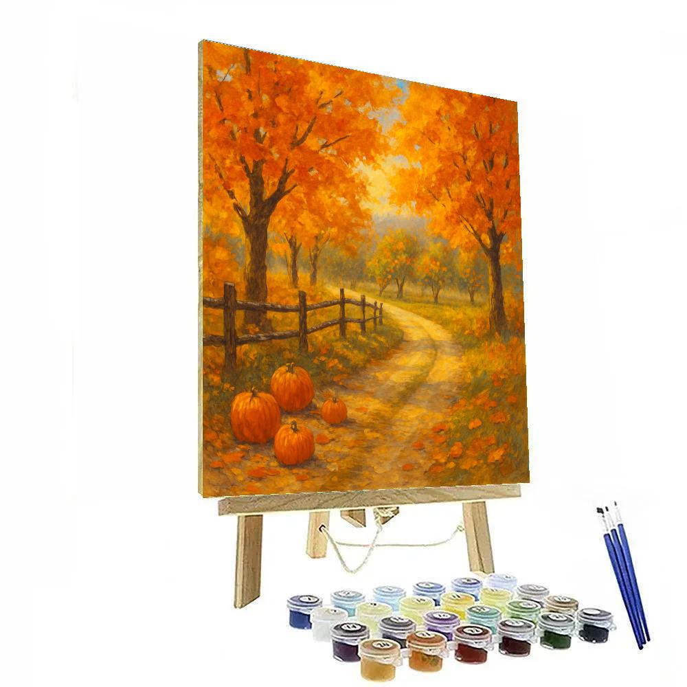 Autumn Lane To The Hidden Orchard Paint by numbers kits