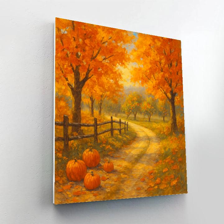Autumn Lane To The Hidden Orchard Paint by numbers kits