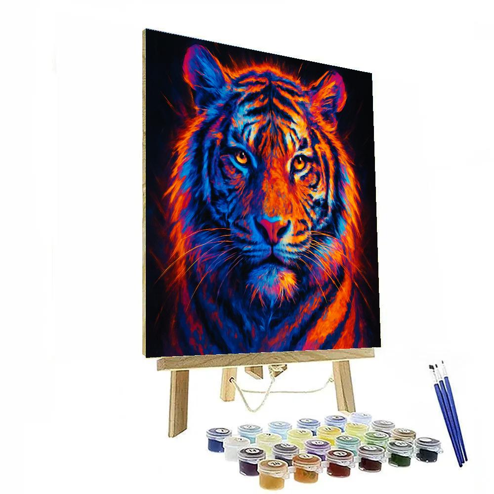 Solar Pulse Tiger Gaze paint by number