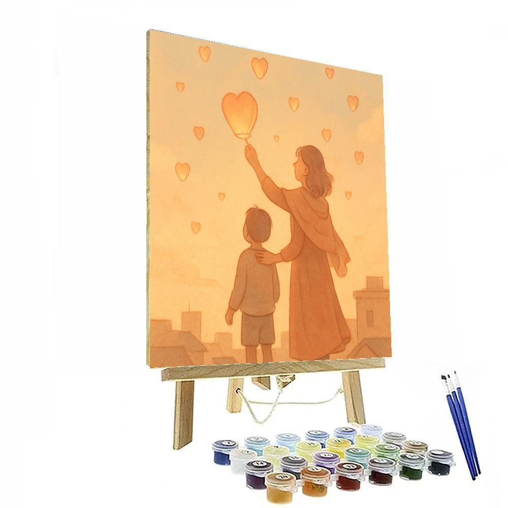 Sunrise Rooftop Wishes For Mom paint by number