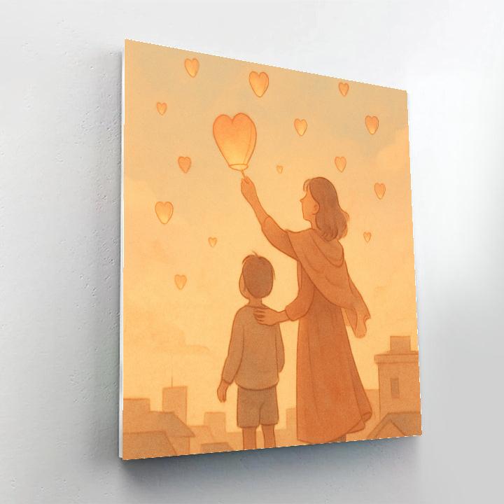Sunrise Rooftop Wishes For Mom paint by number