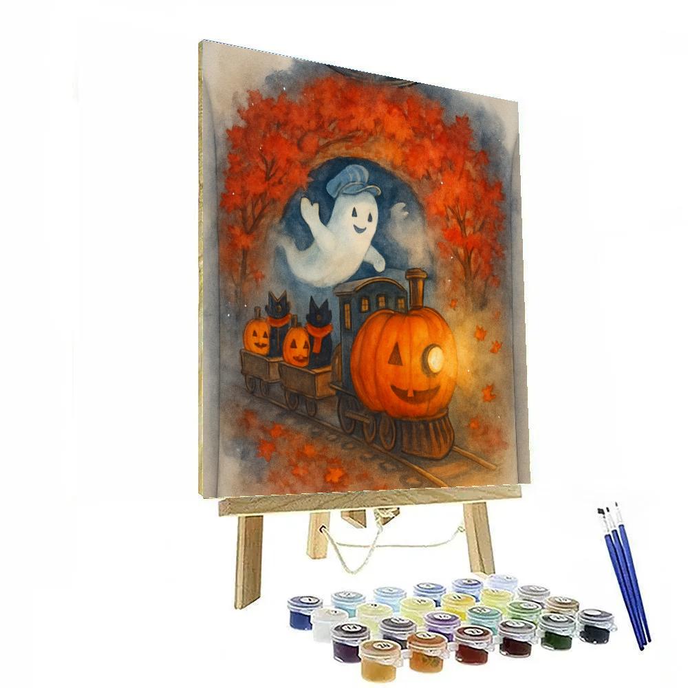 Ghost Train Through The Maple Valley DIY paint by numbers