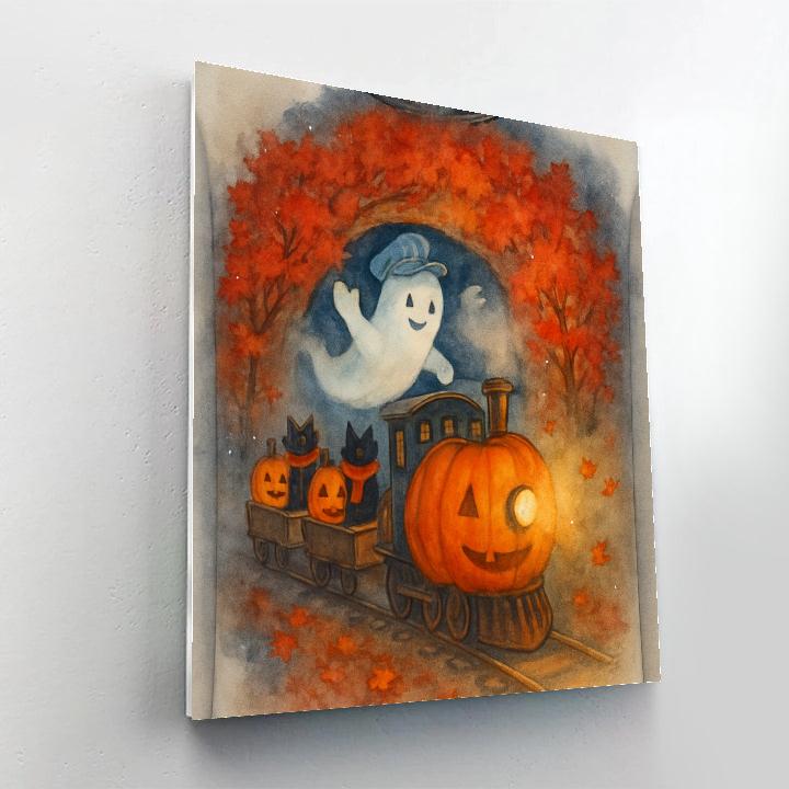 Ghost Train Through The Maple Valley DIY paint by numbers