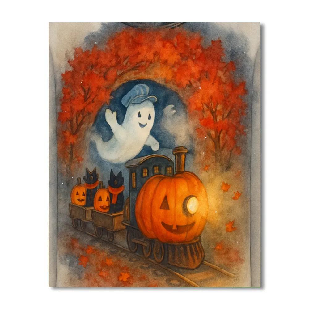 Ghost Train Through The Maple Valley DIY paint by numbers