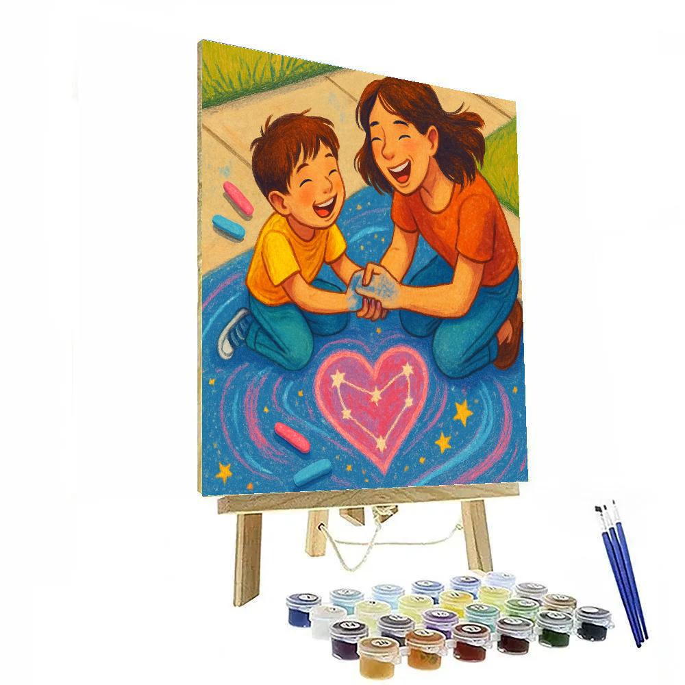 Milky Way Sidewalk Chalk With Mom paint by color