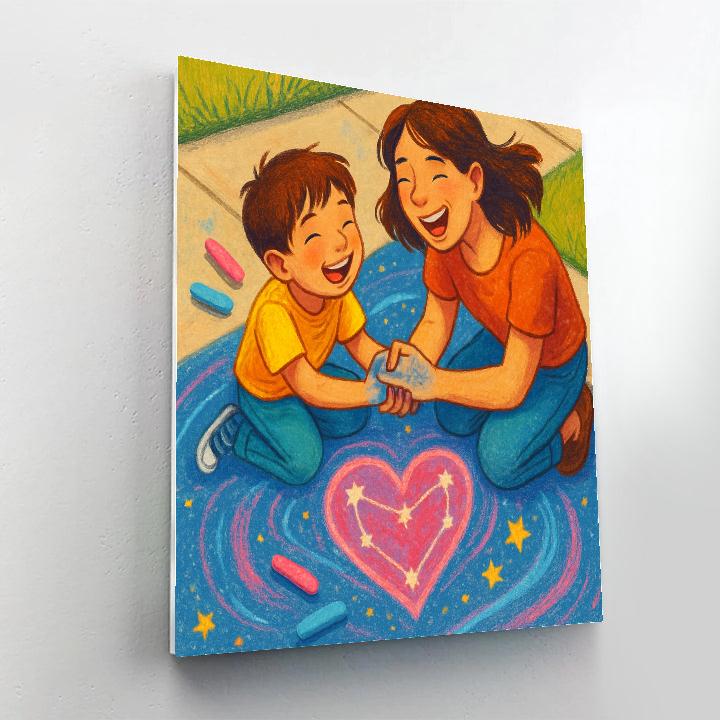 Milky Way Sidewalk Chalk With Mom paint by color