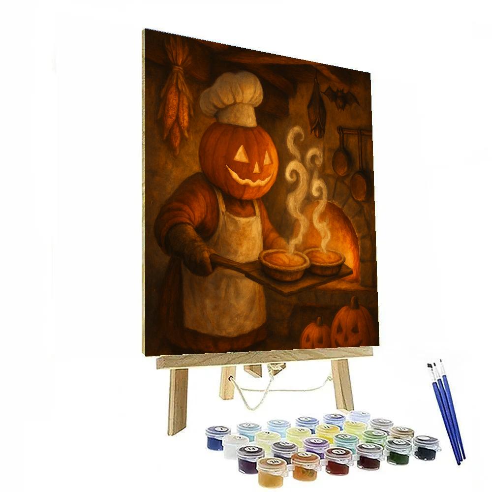 Pumpkin Baker Hearthside Evening paint by number