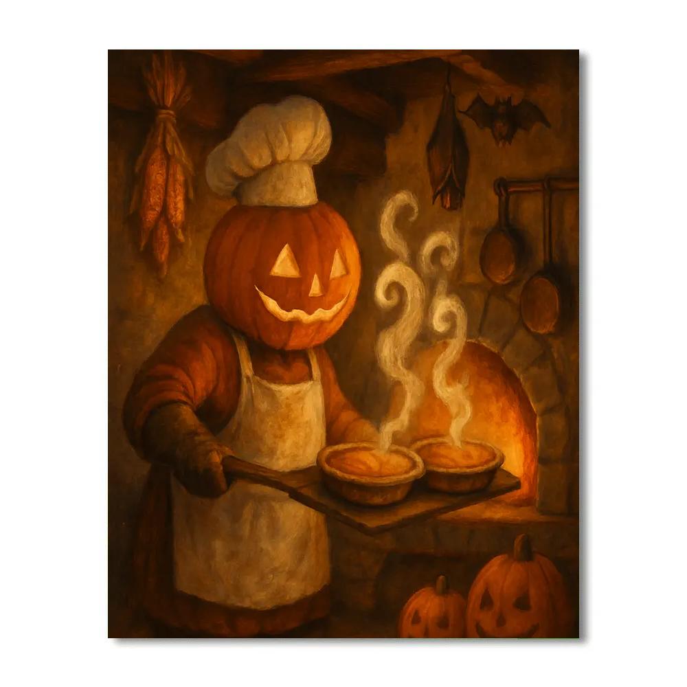 Pumpkin Baker Hearthside Evening paint by number
