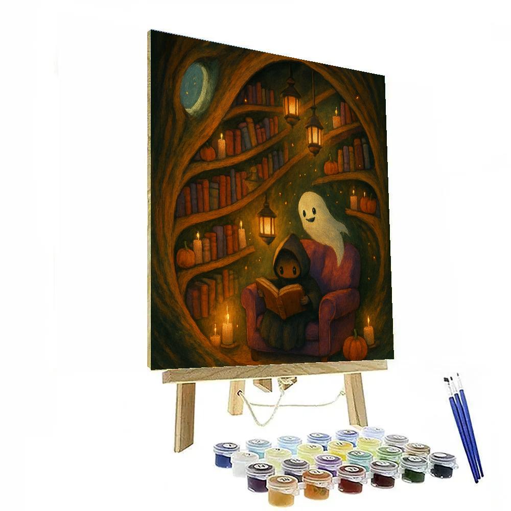 Enchanted Library In The Hollow Tree Number painting