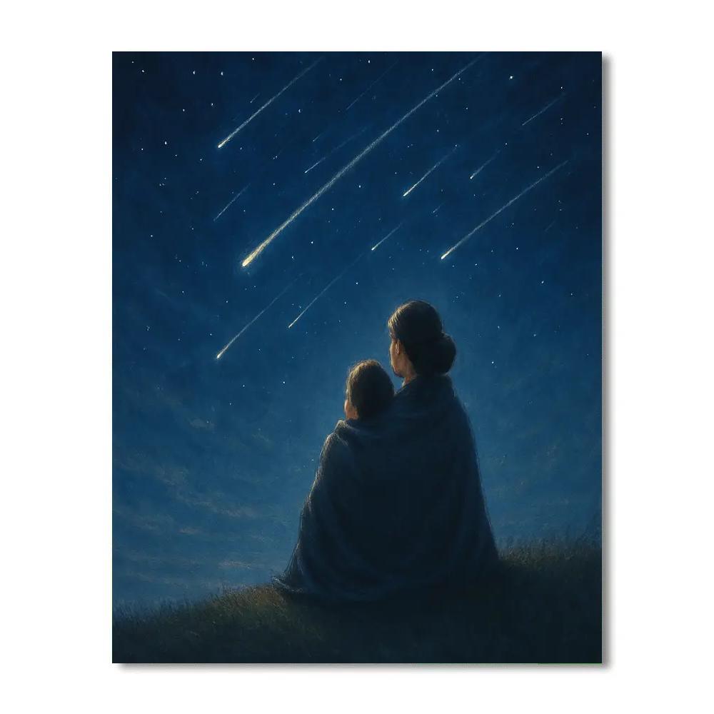 Meteor Shower Hilltop Hug DIY paint by numbers