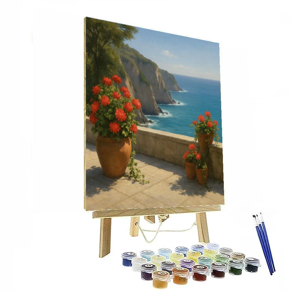 Sunlit Terrace Above The Sea Cliffs DIY paint by numbers