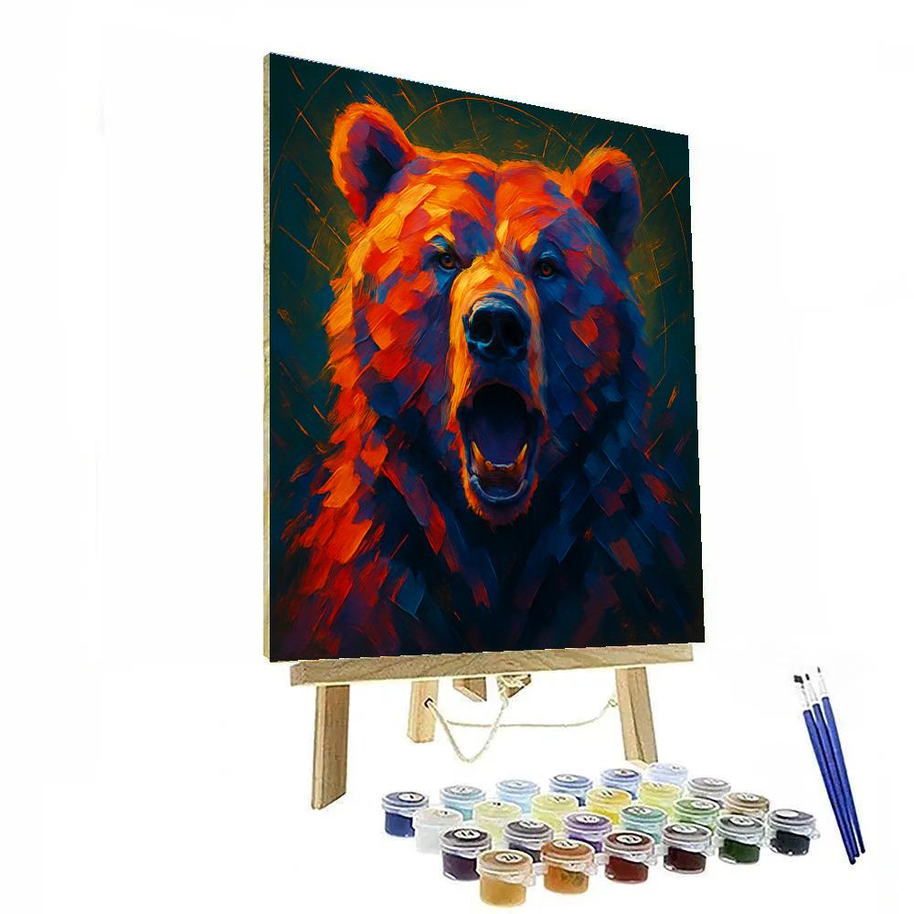 Prismatic Thunder Bear Numbered painting kits