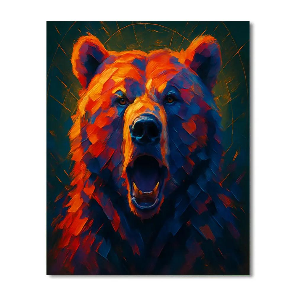 Prismatic Thunder Bear Numbered painting kits