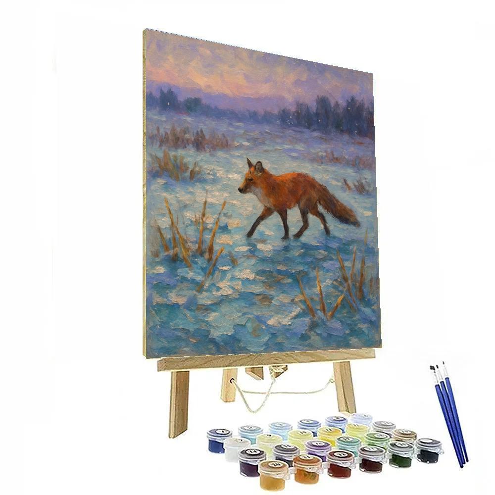Fox Crossing The Crystal Marsh painting number kit