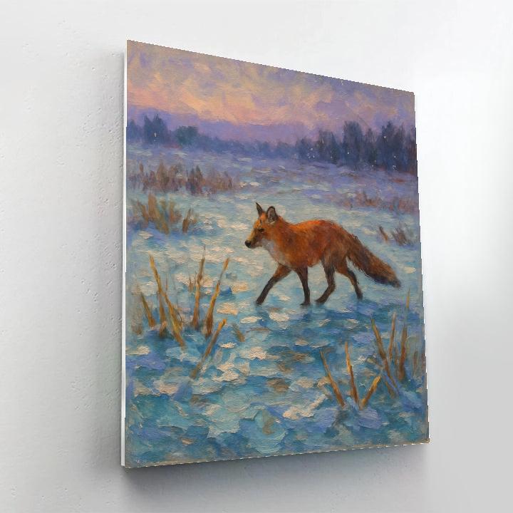 Fox Crossing The Crystal Marsh painting number kit
