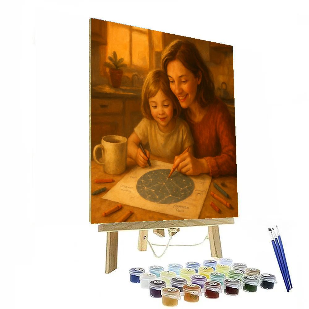 Star Map Story At The Kitchen Table Number painting