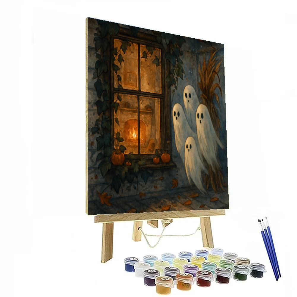 Autumn Window With Visiting Spirits painting number kit