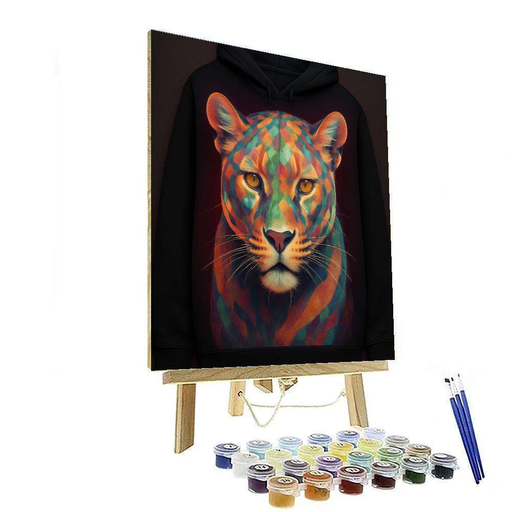 Spectrum Veil Leopard Paint by numbers art