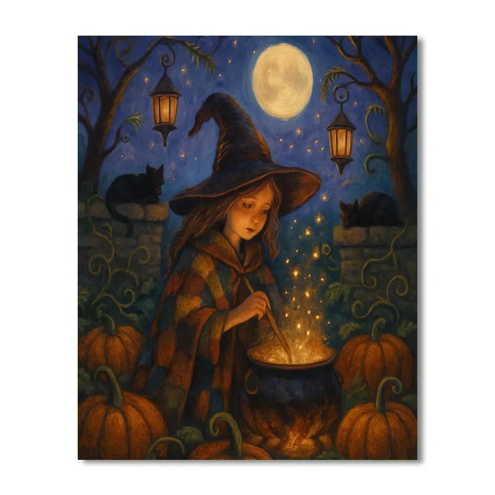 Cauldron Of Fireflies In The Garden paint by color