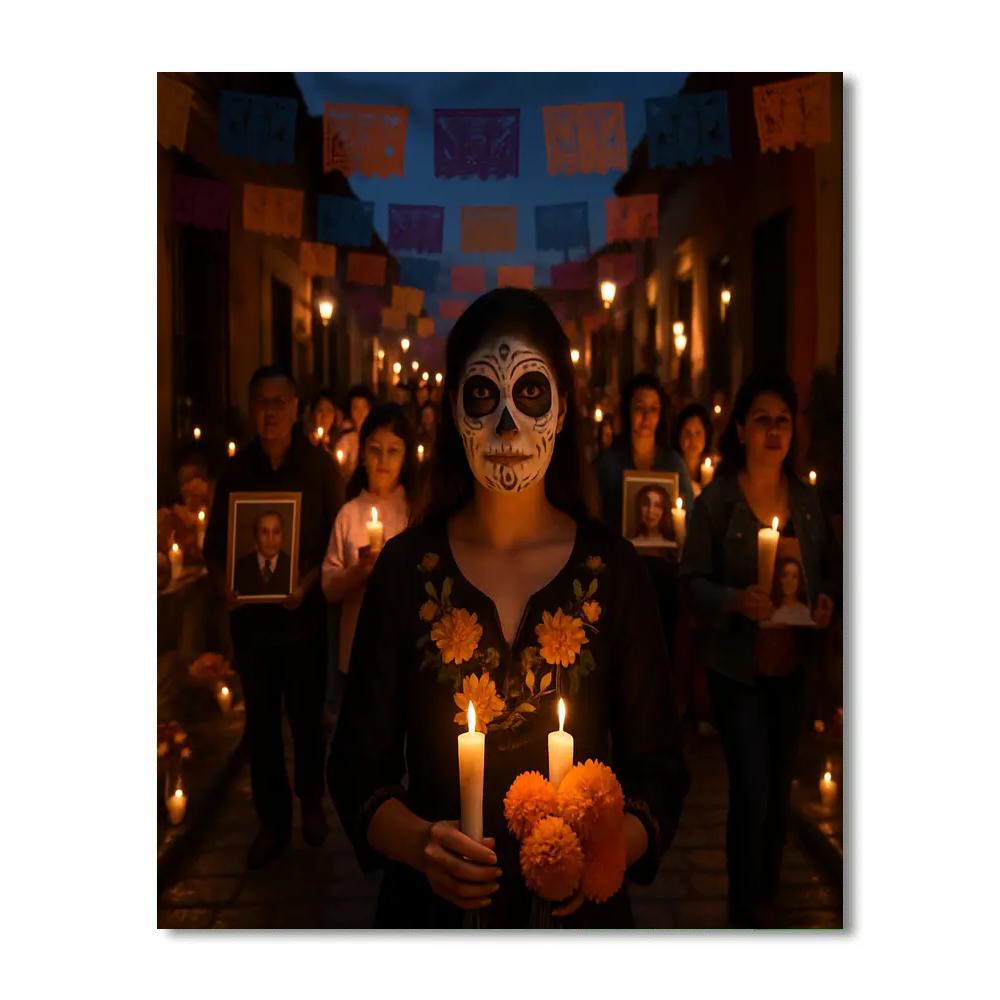 Day Of The Dead Procession In Oaxaca Painting by numbers kit
