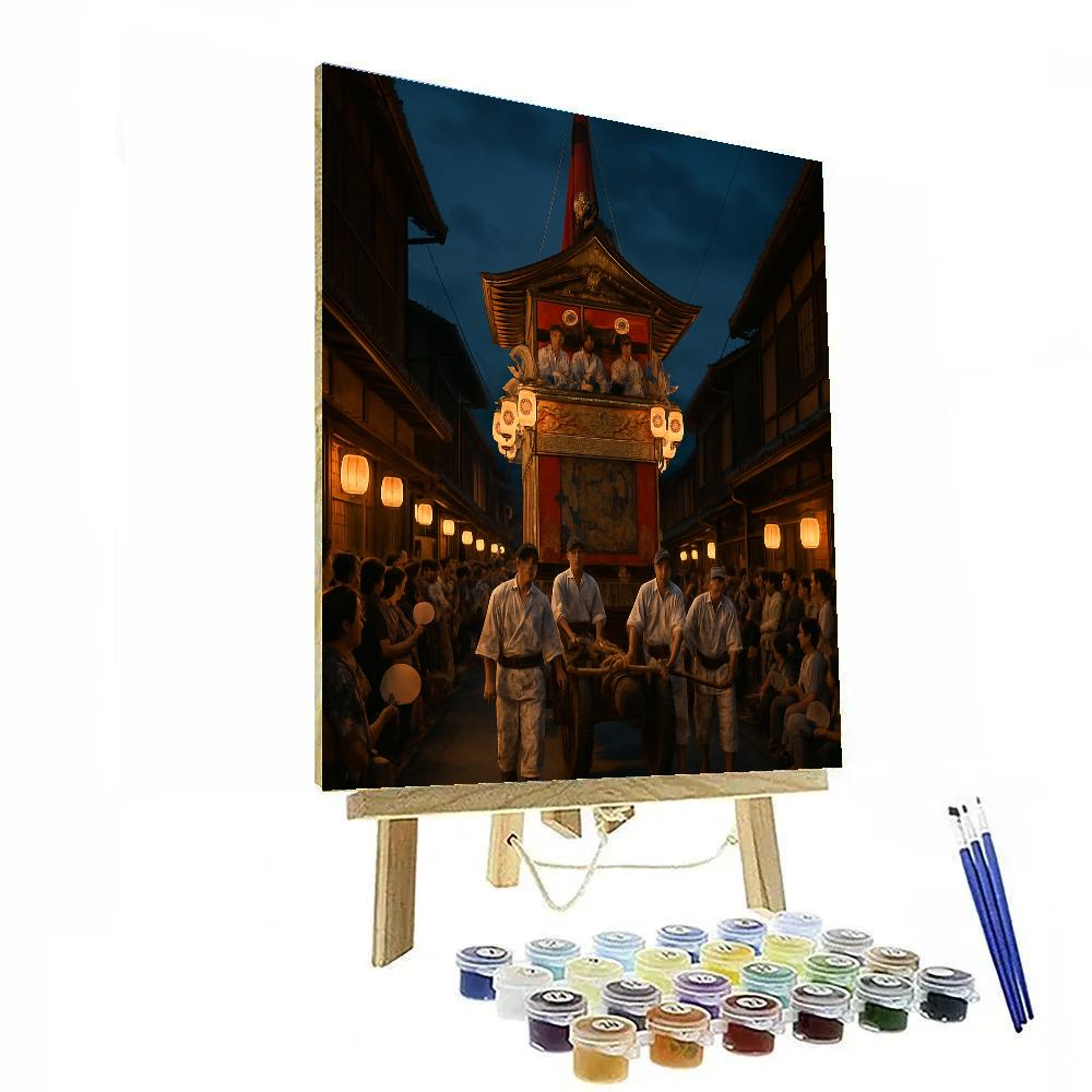 Gion Matsuri Evening Parade In Kyoto Numbered painting kits