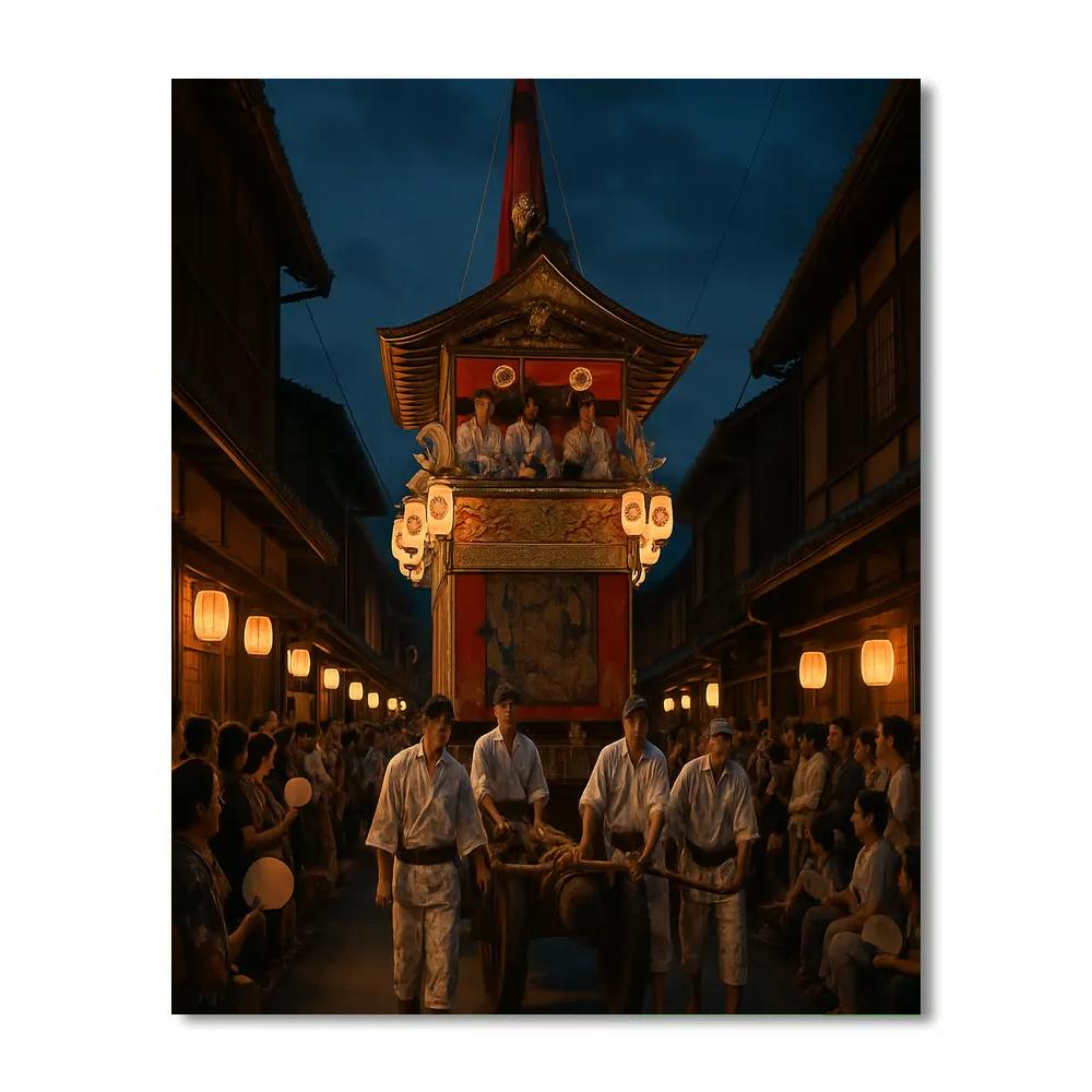 Gion Matsuri Evening Parade In Kyoto Numbered painting kits