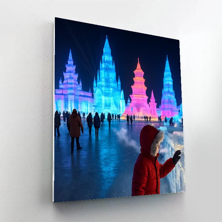 Harbin Ice And Snow Festival Night Sculptures Painting by numbers kit