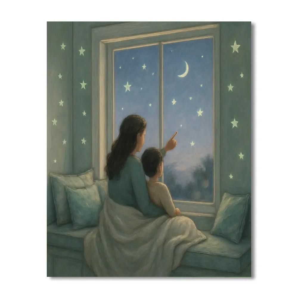 Window Seat Star Talk With Mom Paint by numbers kits