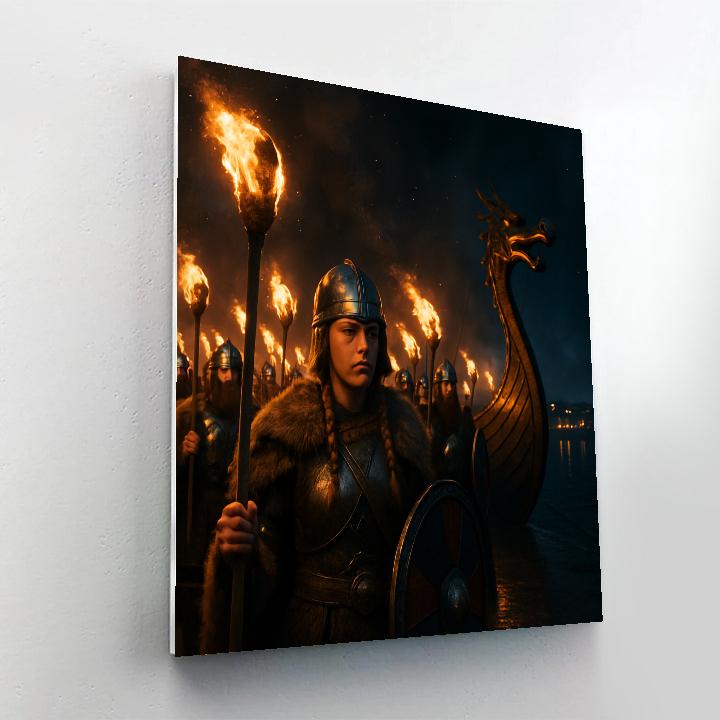 Up Helly Aa Torchlight Procession In Shetland paint by number