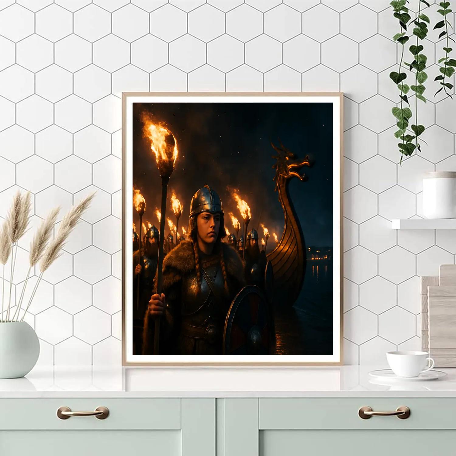 Up Helly Aa Torchlight Procession In Shetland paint by number