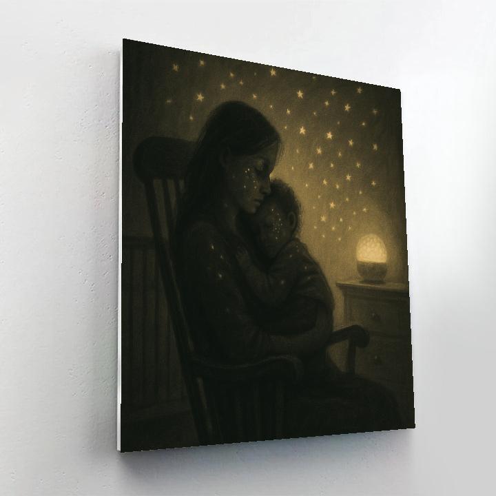 Nightlight Galaxy In Moms Arms Paint by numbers kits