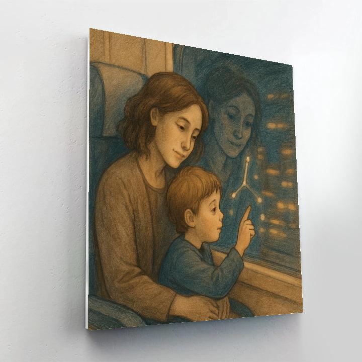 Train Window Constellations With Mom Paint by numbers kits