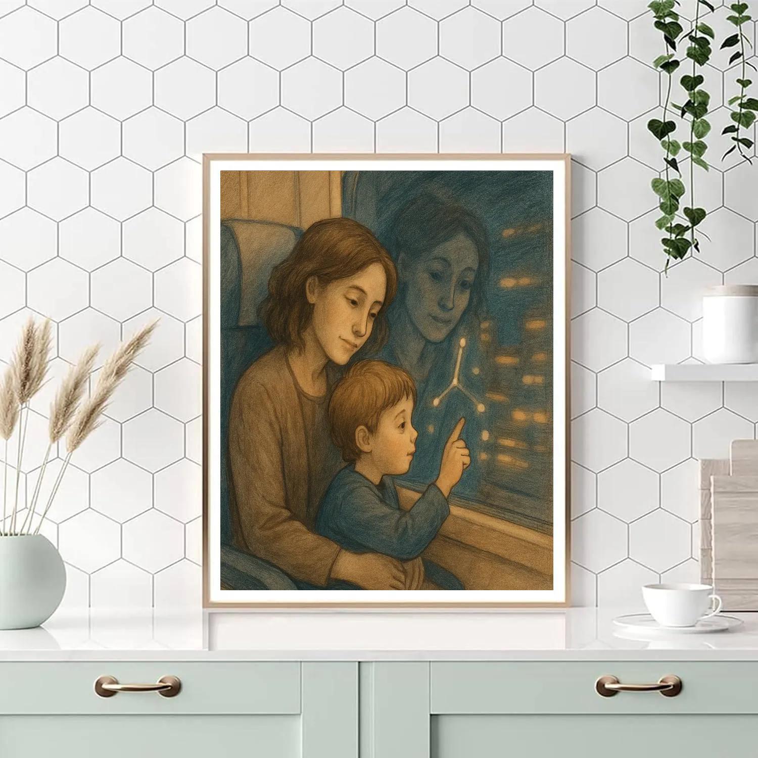 Train Window Constellations With Mom Paint by numbers kits