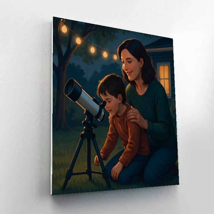 Backyard Telescope Discovery With Mom paint by color