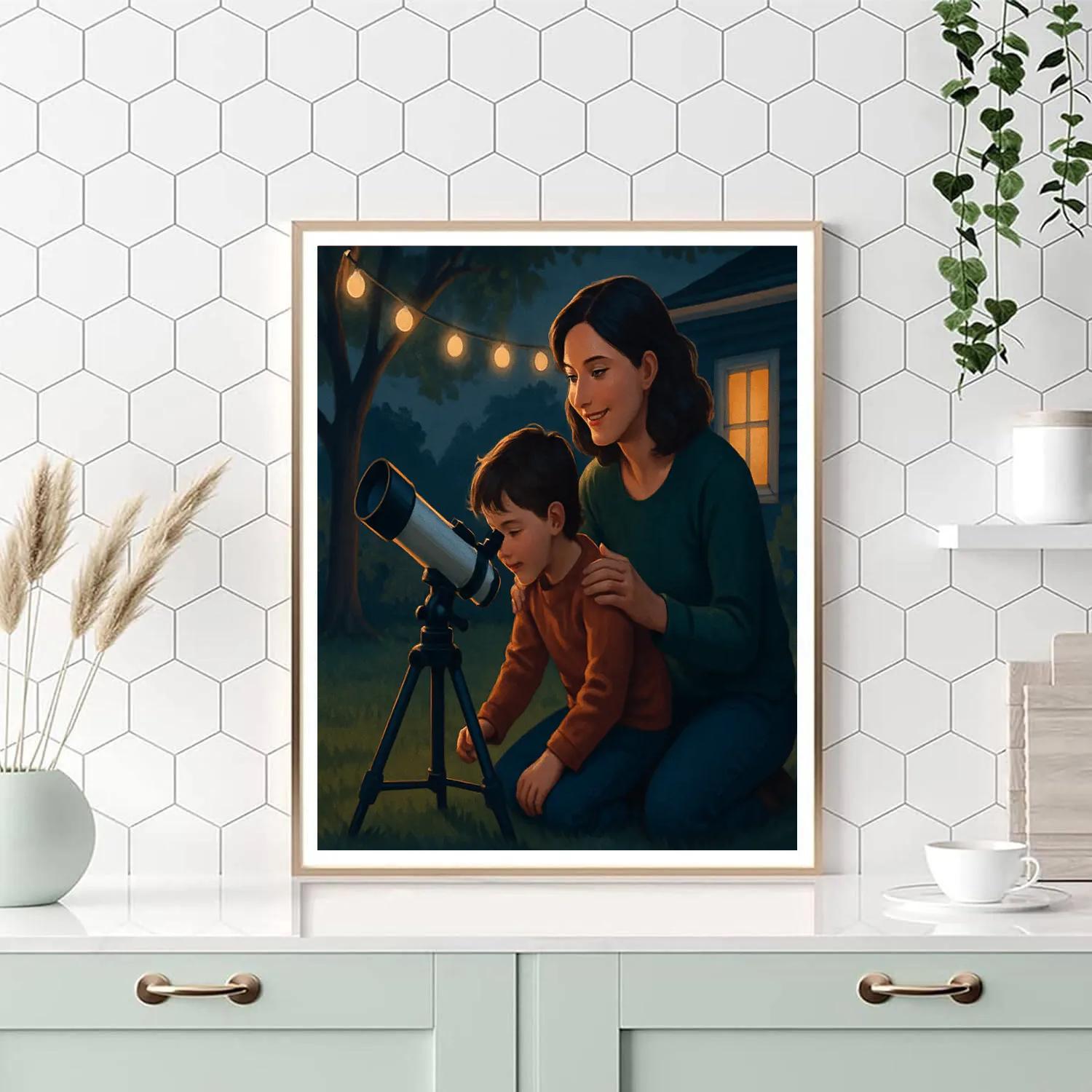 Backyard Telescope Discovery With Mom paint by color